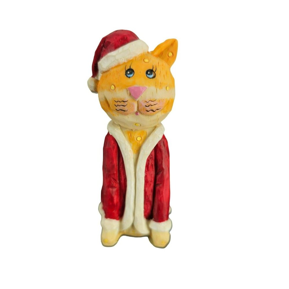 World Bazaars‎ Holiday Collection Resin Cat Christmas Figurine Decoration